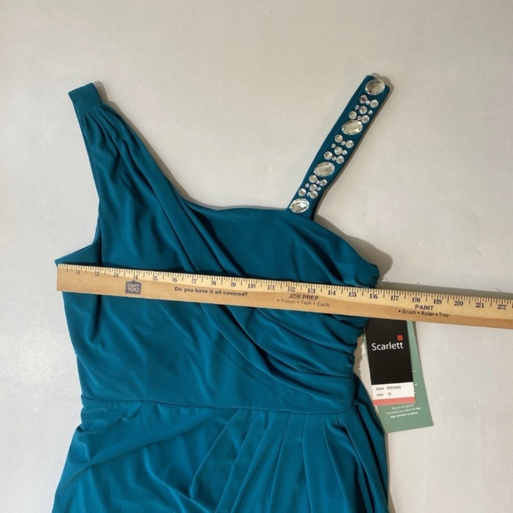 NEW Womens Scarlett Party/homecoming/prom Dress Teal Jewel Embellished Sz 16 - Picture 12 of 14